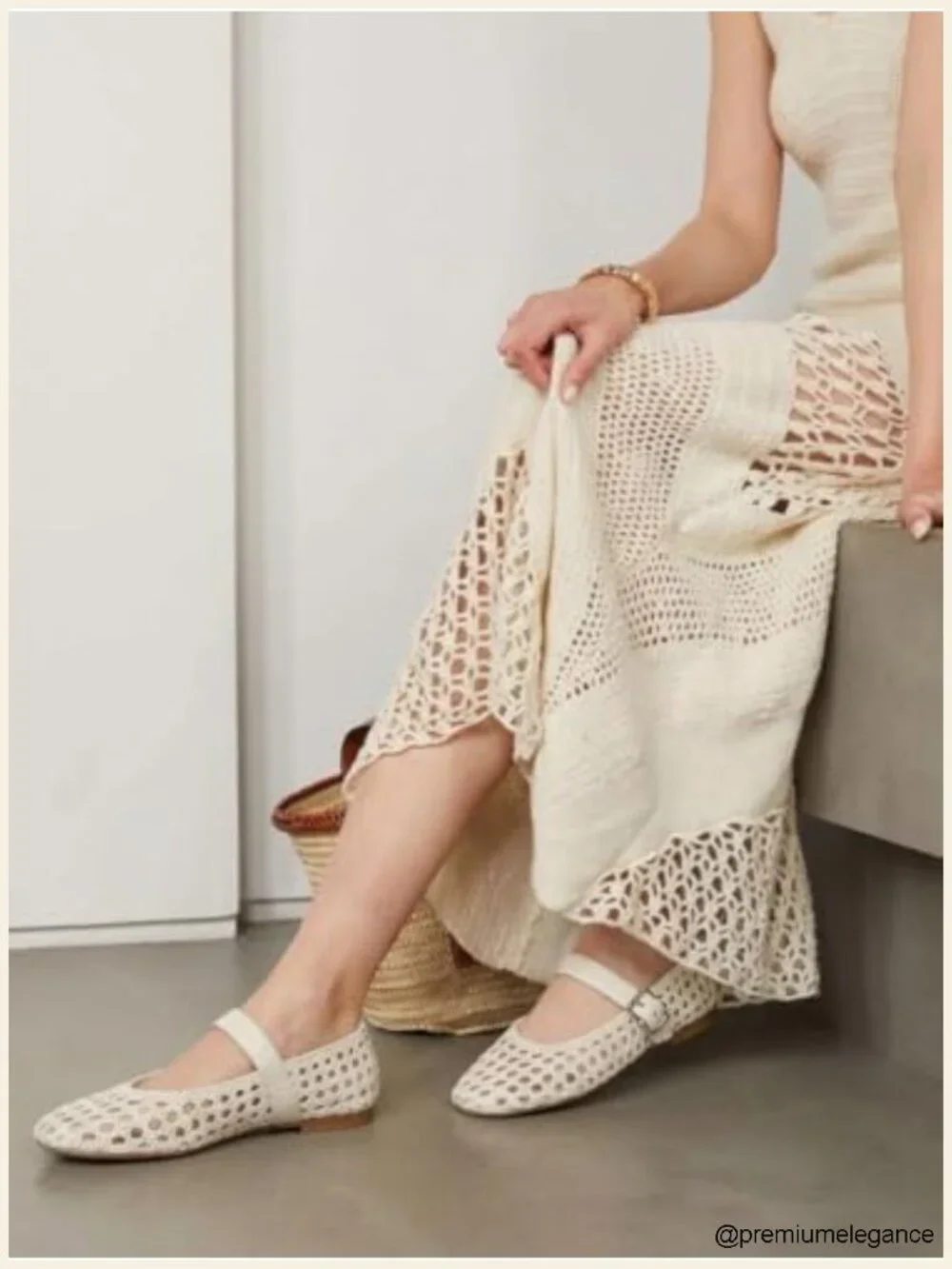 Woven Mesh Mary Jane Flats for Women Round Toe Buckle Strap Breathable